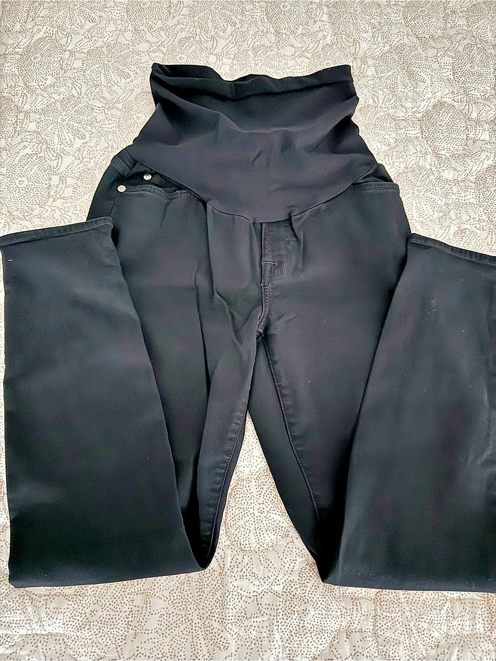 7 For All Mankind Maternity Skinny Jeans Black